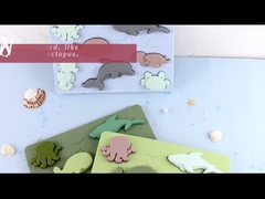 O silicone feito sob encomenda Montessori dá forma ao enigma para o jardim de infância das crianças