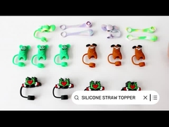 Cobertura de palha de silicone completo em design 3D para tampões de Stanley Cup 6-12mm